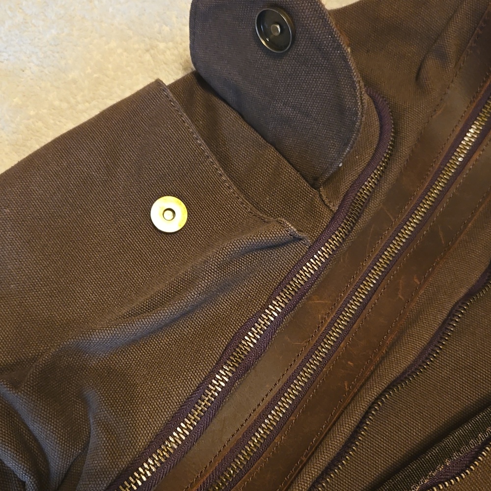 Brown Canvas Backpack - Picture 6 of 7